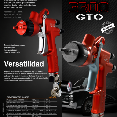 Pistola Pintura Sagola 3300 GTO Pistola Pintura Sagola 3300 GTO