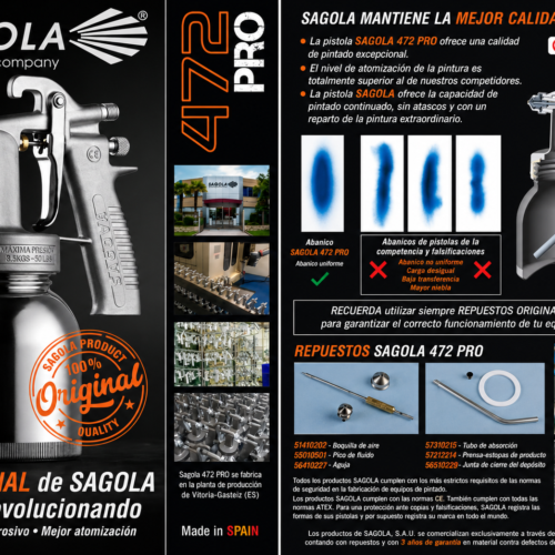 Pistola de Pintura Sagola 472 PRO Pistola de Pintura Sagola 472 PRO