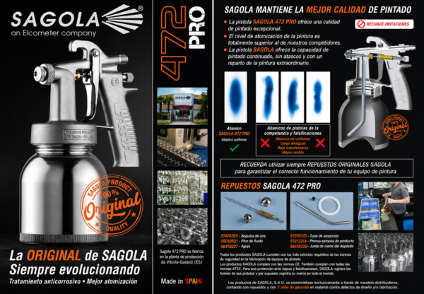 Pistola de Pintura Sagola 472 PRO